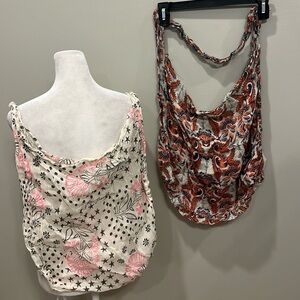 Free People Lightweight Reusable Packable Shopping Bags Set of 2